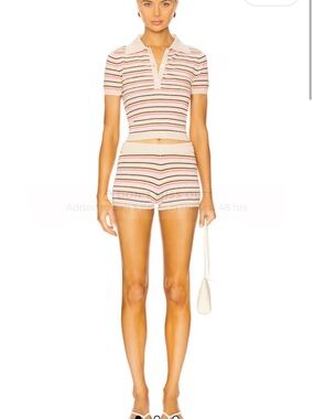 Super down  Striped Knit Set